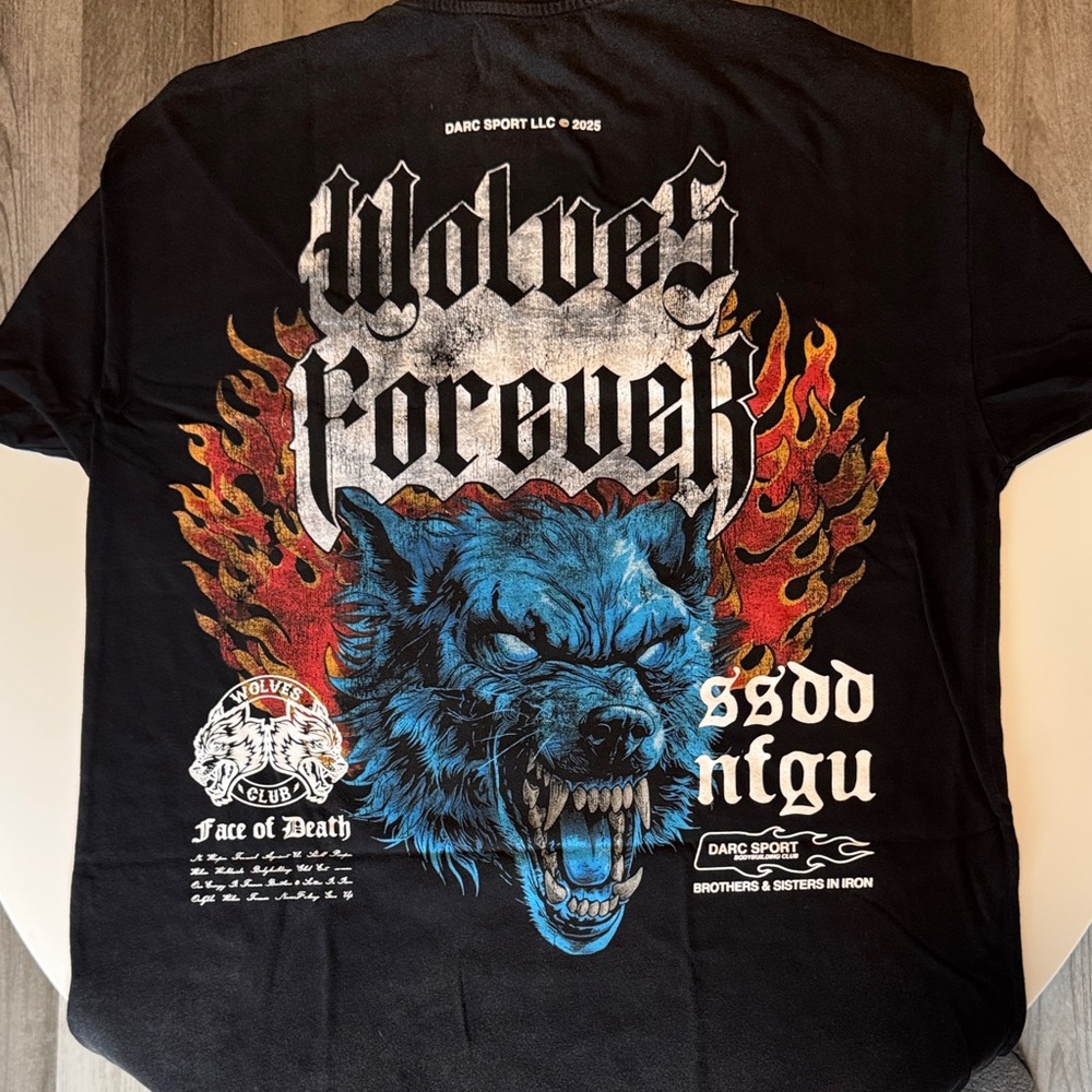 Darc Sport Death Wolf Premium Oversized Tee in Black - Picture 4 of 4
